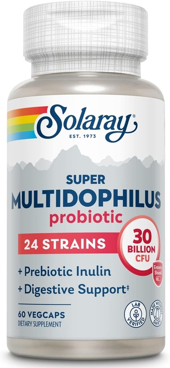 Super Multidophilus 24 Strain Probiotic | 30 Billion CFU | Healthy Gut Support | 30 Serv | 60 Enteric VegCaps