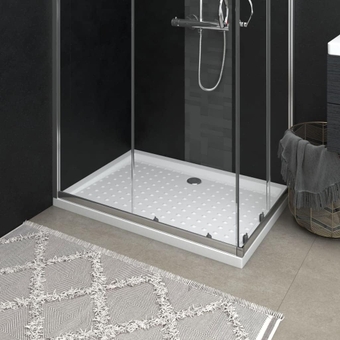 ABS Shower Base Tray with Dots, Low Threshold Shower Tray Bath Pan Base, Low Threshold Shower Tray Bath Pan Base, White 27.6"x39.4"x1.6" (Style C)