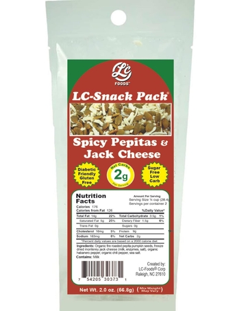 Spicy Pepitas & Jack Cheese Snack (6 Pack) | Gluten-Free | Low Carb | Keto | Sugar-Free | No Artificial Sweeteners | Healthy Snacks for Kids & Adults (2Oz Each)