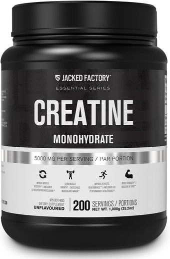 Creatine Monohydrate Powder 1000g - Creatine Supplement for Muscle Growth, Increased Strength, Enhanced Energy Output and Improved Athletic Performance 200 Servings, Unflavored