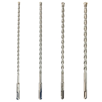 SDS Plus Drill Bits – 4pcs 12 Inch Masonry SDS Plus Drill Bit Set - Carbide Tipped - Rotary Hammer Drill Bits for Brick, Stone, Concrete (1/4” x 12”, 5/16” x 12”, 3/8” x 12”, 1/2” x 12”)