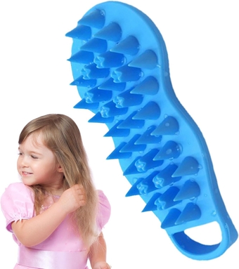 Silicone Massage Comb, Massager Shampoo Brush, Silicone Comb for Hair, Ergonomic Scalp Scrubber/Exfoliator for Dandruf Removal and Hair Growth