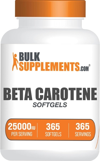 Beta Carotene 25000 IU Softgels - Vitamin A Supplement, Beta Carotene Supplements, Beta Carotene Pills - Gluten Free, 1 Beta Carotene Softgel per Serving, 365 Softgels