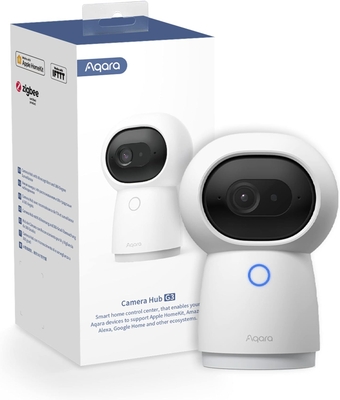 2K Security Indoor Camera Hub G3, AI Facial and Gesture Recognition, Infrared Remote Control, 360° Viewing Angle via Pan and Tilt, Works with Alexa, HomeKit Secure Video, Google Assistant, IFTTT