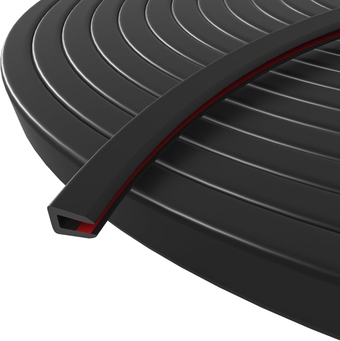 Rubber Edge Trim U Channel, Self-Adhesive Edge Trim Sheet Metal Edge Protector, EPDM Rubber Edge Guard for Car Doors, Metal Plate, Glass, Table Corners, Hatches, Fit 1/4" Edge, 10 Ft Length