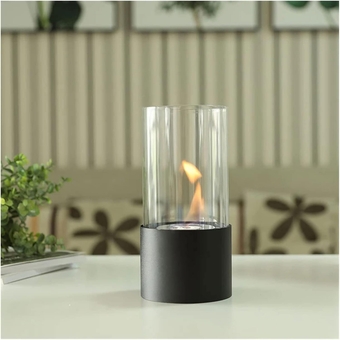 Portable Black Bioethanol Fireplace Tabletop Fire Bowl Ethanol Fire Pit Bio Fireplace Indoor (Color : D, Size : Medium)