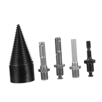 5 Pcs Hole Opener Lumber Drills Log Splitter Drill Bit Woodworking Drill Bit Wood Splitter Removable Firewood Log Firewood Drill Bit Firewood Drill Splitter Electric Screw Steel