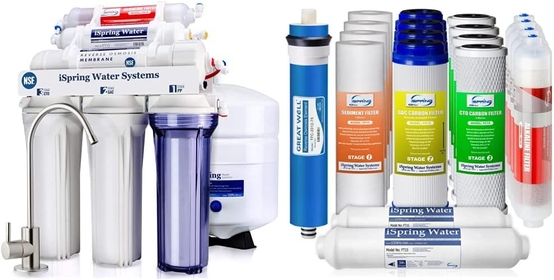 RCC7AK 6-Stage Superb Taste High Capacity Under Sink Reverse Osmosis Drinking Water Filter System & 2-Year Replacement Supply Set for 6-Stage Reverse Osmosis RO Water Filtration Systems