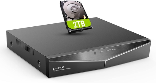 DVR for Security Camera,  5MP Lite 8CH CCTV DVR with 2TB Hard Drive, H.264+ Hybrid 5-in-1 Surveillance Recorder for 8CH Analog and 2CH IP Cameras, Remote Access, Motion Detection, 7/24 Recording