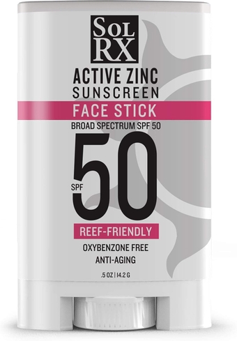 MINERAL SPF 50 Sunscreen Stick for Face - Zinc Oxide Sunsceen Stick, Clear, Non-Greasy