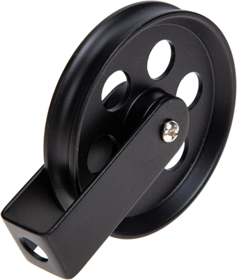 4pcs Lighting Accessories Black Pulley Wheel Iron Wheel for Wall Lamp Pendant Light Hardware Kit Plant Holder Vintage Pulley Farmhouse Wall Industrial Lamp Wrought Iron Lamps Mount