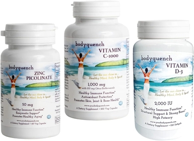 Immunity Boost - High Potency Vitamin D-3, Vitamin C-1000 with Bioflavonoid Complex, and Zinc Picolinate