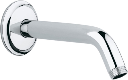Grohe 27011000 Seabury 6-1/4 In. Shower Arm And Flange, Starlight Chrome