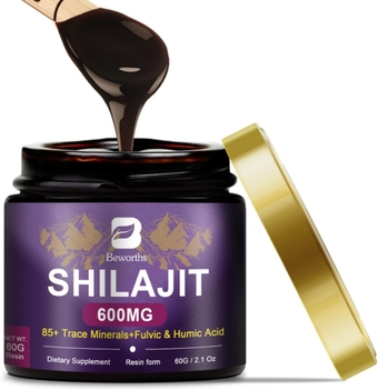 Himalayan Shilajit Resin Supplement, 600mg Pure Shilajit Resin Gel with Trace Minerals & Fulvic Acid for Energy, Immune, Digestive & rain Support | 60 Grams, 100 Serving