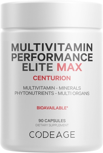 Multivitamin Performance Elite Max - Essential Vitamins for Athletes - Resveratrol, Citrus Bioflavonoids, Bovine Liver, Heart, Marrow, Wild Blueberry, Muscadine Grape, Pantethine - 90 Capsules