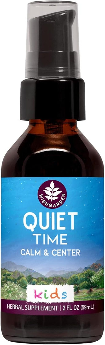Herbs Quiet Time for Kids - Natural Herbal Calming Supplement for Kids with Passionflower, Stress Relief for Kids Soothes and Calms Over-Stimulated Children, Kids Calming Supplement, 2oz