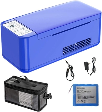Mini fridge Refrigerator and Insulin Cooler With lithium battery*1 - Travel, Home, Portable Car Refrigeration Case/Small Travel Box