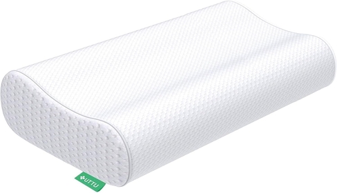 Sandwich Pillow Queen Size, Contour Pillow for Side Sleepers, Orthopedic Pillow for Neck Pain Relief, Cervical Pillow for Back Pain, Adjustable Memory Foam Pillow, CertiPUR-US