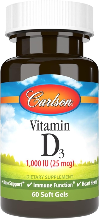 - Vitamin D3, 1000 IU (25 mcg), Bone Health, Muscle Health, Cholecalciferol, Vitamin D Supplements, Vitamin D3 Soft Gels, 60 Softgels