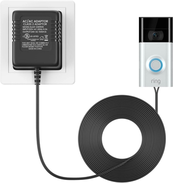 UL Listed 24V Power Adapter/Transformer,Thermostat Adapter with 196.8 inch Cable All Versions of Ring Doorbell and Thermostat for Nest Ecobee Sensi and Honeywell