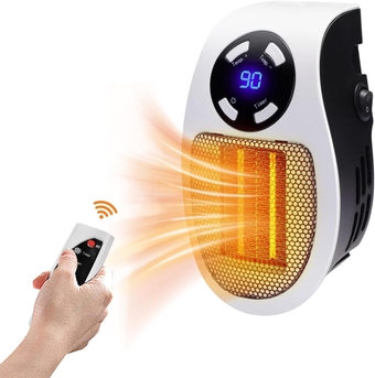 Plug In Heater,500W Fast Heating Mini Heater With Overheat Protection, Wall Outlet Portable Heater With Adjustable Thermostat and Timer for Home Office Bathroom Indoor Use___