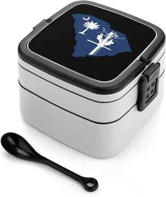South Carolina Lineman Adult Bento Box Double Layer Lunch Box Lunch Container for Work Camping