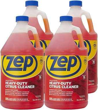 Heavy-Duty Citrus Degreaser Refill - 1 Gallon (Case of 4) ZUCIT128 - Professional Strength Cleaner and Degreaser, Concentrated Pro Formula