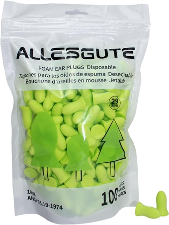 Ear Plugs for Sleeping Noise Cancelling– Hearing Protection in Soft PU Foam for Snoring, Eargasm Earplugs for Concert, 100 Pairs, 29dB for Shooting, Planes, Music, Motorcycle (100)
