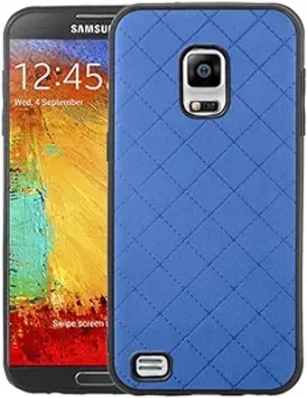 Compatible with Samsung Galaxy Note 4 Case Rugged Thin Slim Cell Accessories Anti-Slip Fit Rubber TPU Mobile Full Body Phone Cover for Glaxay Note4 Gaxaly N910A Not Notes Four Women Men Blue