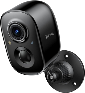 Security Camera Wireless Outdoor Battery Powered Camera with1080P Color Night Vision 2-Way Talk Black Surveillance Cam with Siren Alarm Spotlight Motion Detection Cloud/SD Storge 2.4Ghz Only