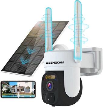 3MP 15000mAh Security Cameras Wireless Outdoor Solar Wireless Cameras for Home Security, 3MP 4X Digital Zoom, WiFi Camera IP66, 2-Way Audio, Color Night Vision, Siren Alarm (QW5)