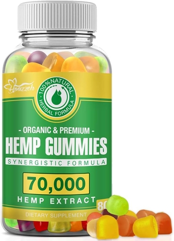 Organic Hemp Gummies with Pure Hemp Oil Gummy Gluten Free Made in USA