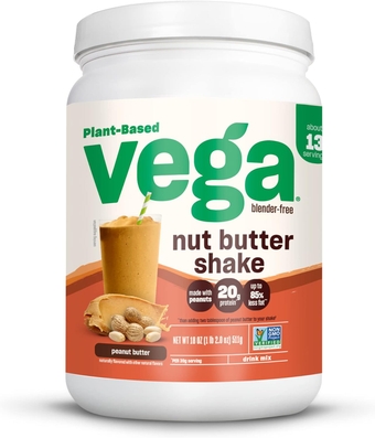 Nut Butter Shake, Peanut Butter - n Protein Powder, 20g Protein, Real Food Ingredients, No Added Sugar, 1.36 lbs