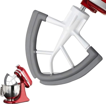 Flex Edge Beater for Kitchenaid Mixer, 4.5/5 Quart Flat Paddle Beater Attachments with Flexible Silicone Edges Bowl Scraper for Kitchenaid Tilt-Head Stand Mixer Accessory 4.5/5 Quart