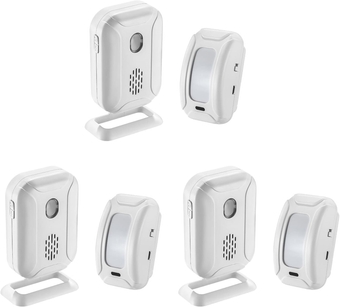 3 Set Wireless PIR Motion Sensor Detector Security Alarm Chime,Motion Sensor Doorbell, Door Chime for Business Entry, Shop Store Office Home Front Door Entry,Welcome Doorbell,Visitor Bell