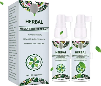 Hemorrhoids Spray， Herbal Hemorrhoids Spray, Fast Relief of Hemorrhoids and Anal fissures, Hemorrhoid Relief Cream, for Soothing External Hemorrhoids Calms (H)