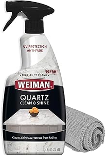 Quartz Countertop Cleaner and Polish - 24 Ounce with Microfiber Cloth - Clean and Shine Your Quartz Countertops Isl...