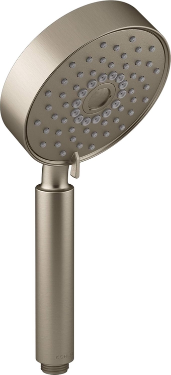 KOHLER 22166-G-BV Purist Four-Function Handshower, Handheld Showerhead with 3 Spray Settings, 1.75 GPM, Vibrant Brushed Bronze