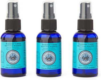 Summer Camp Bug Repellent Spray | Natural, DEET Free with Organic Essential Oils | Repels Mosquitoes and Biting Flies | Perfect for Kids | Travel Size – 02 fl oz | Pack of 03