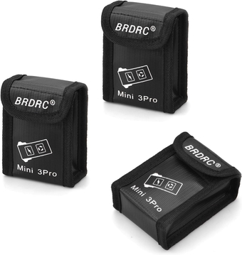 Mini 4 Pro/Mini 3 Pro/Mini 3 Battery Safety Bag - 3 Pack Fireproof, Explosion-Proof Lipo Battery Storage Case