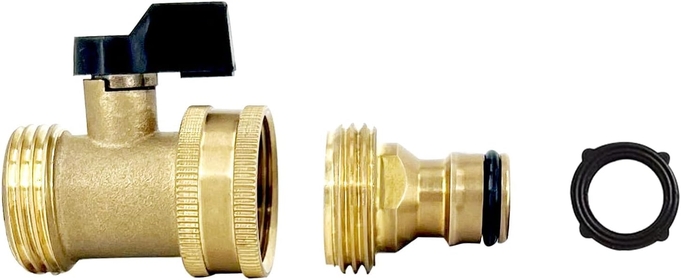 Telescoping Gutter Cleaning Tools -12FT Gutter Cleaner Tools From Ground with 3/4" Brass Garden Hose Shut Off Valve, Bendable Flexible Gutter Wand, Gutter Cleaner Tool for Garden Hose, Window