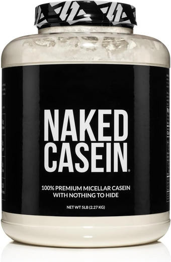 nutrition Naked Casein - 5Lb Micellar Casein Protein Powder - Bulk, GMO-Free, Gluten Free, Soy Free, Preservative Free - Stimulate Muscle Growth - Enhance Recovery - 76 Servings