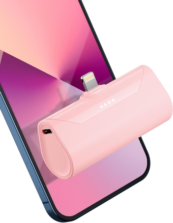 Pink Small Portable Battery Charger 4800mAh, Tiny Power Bank Ultra-Compact 15W Fast Charging Mini Battery Pack Power Charger for iPhone 14 Pro/13/12/11/8/iPad Air/Mini/Pro/AirPods Pro I/II