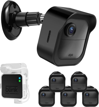 Blink Outdoor 4 (4th Gen) Camera Wall Mount, 5 Pack Weatherproof Protective Housing and 360° Adjustable Outdoor Indoor Wall Mount with Blink Sync Module 2 Mount (Blink Camera Not Included)