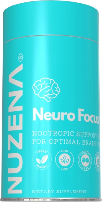 Neuro Focus +, 60 Capsules of Advanced Nootropic Formula with Choline to Enhance Memory, Brain Speed, Energy and Focus, Made in USA, Serving Size: 2 Capsules