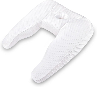 Side Sleeper Pillow,Body Pillow for Side Sleeper with U Shape Memory Foam Pillow Contoured Support Neck Shoulder Pain Relief Removable Washable Cover