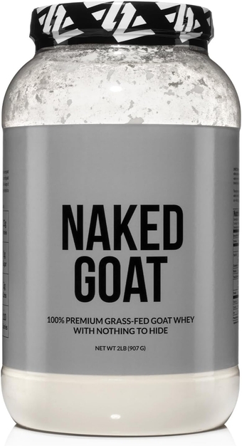 nutrition Naked Goat - Pasture Fed Goat Whey Protein Powder from Small-Herd Wisconsin Dairies, 2Lb Bulk, GMO Free, Soy Free. Easy to Digest - All Natural - 23 Grams of Protein - 30 Servings