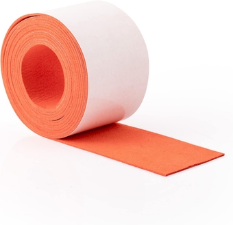 Micro Fiber Felt for Squeegee Edge Wrapping 2 Meters Length - Orange Suede Felt to Cover The Edges of Hard Card Squeegees