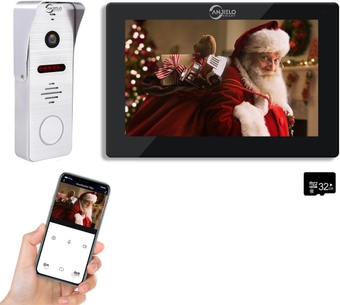 Wireless Video Doorbell Apartment Intercom with 1080P Video Entry Doorphone Door Camera (Wired),7 Inch Touch Monitor System,TUYA WiFi Smart Home Video Intercom Door Phone Kits for Villa Home