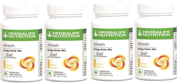 Afresh Energy Drink Mix Lemon Flavour - Combo pack of 4